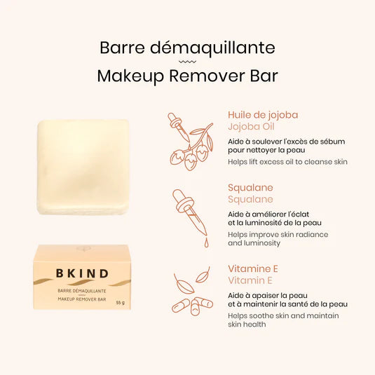 Barre Démaquillante avec Squalane et Vitamine E – BKIND