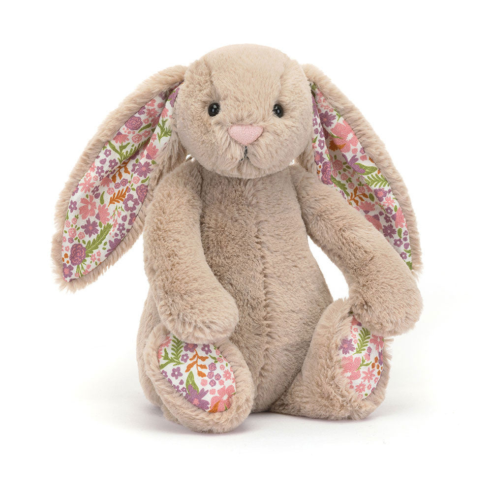 Lapin fleuri beige « Pétale » - Petit