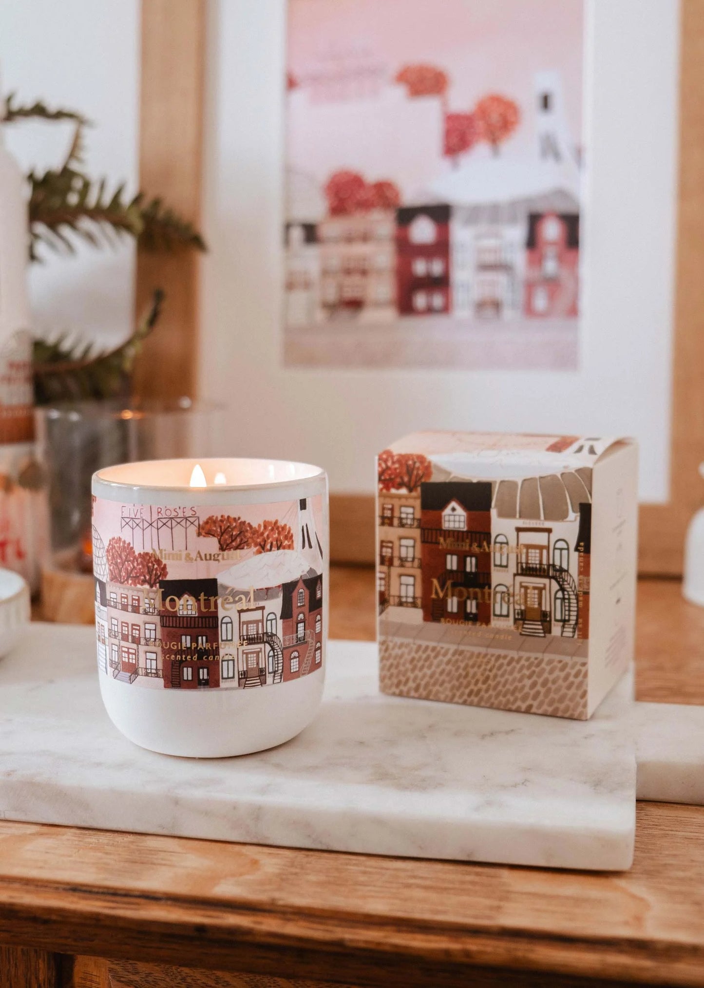 Bougie Réutilisable Montréal - 8 oz | Mimi & August