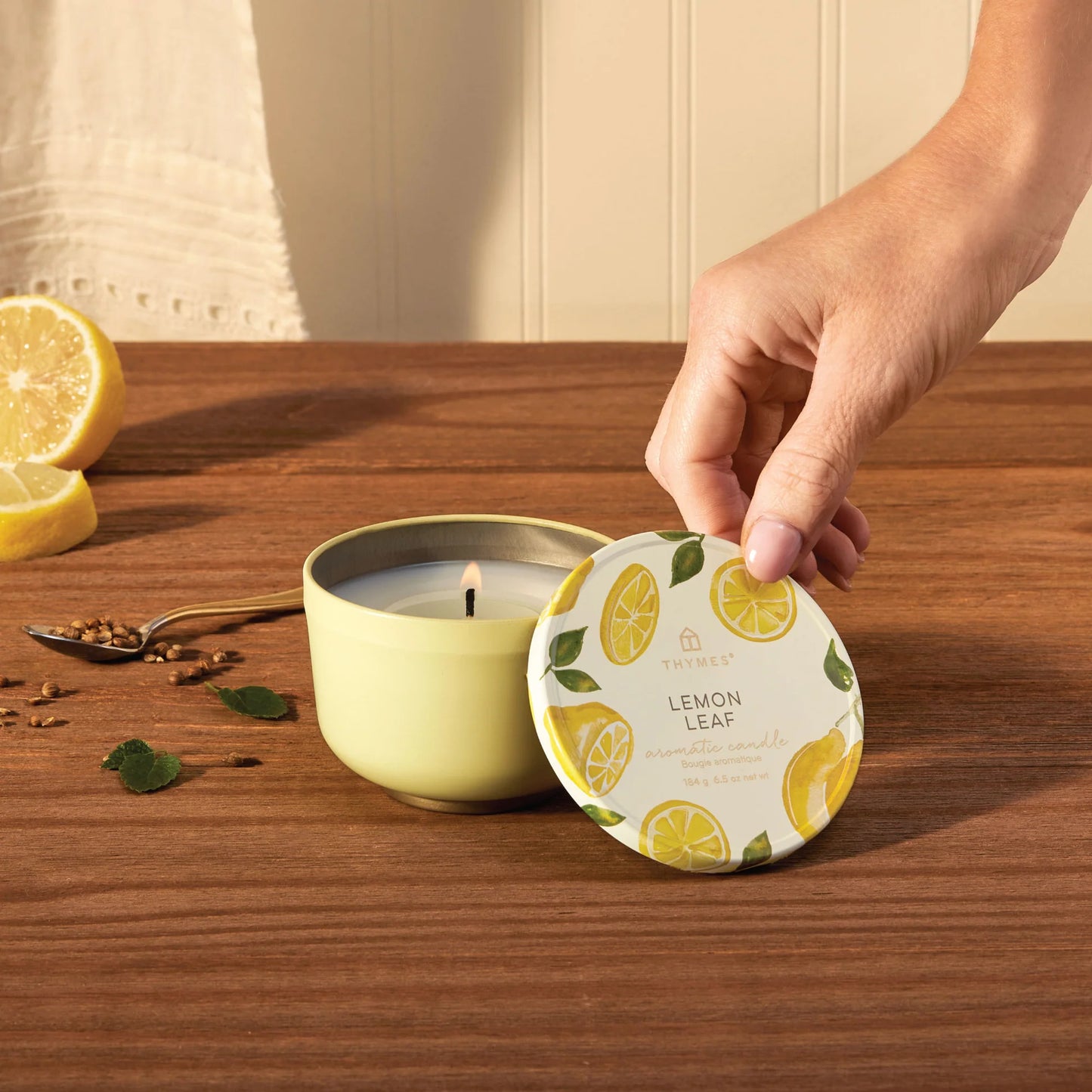 Bougie en Métal Lemon Leaf