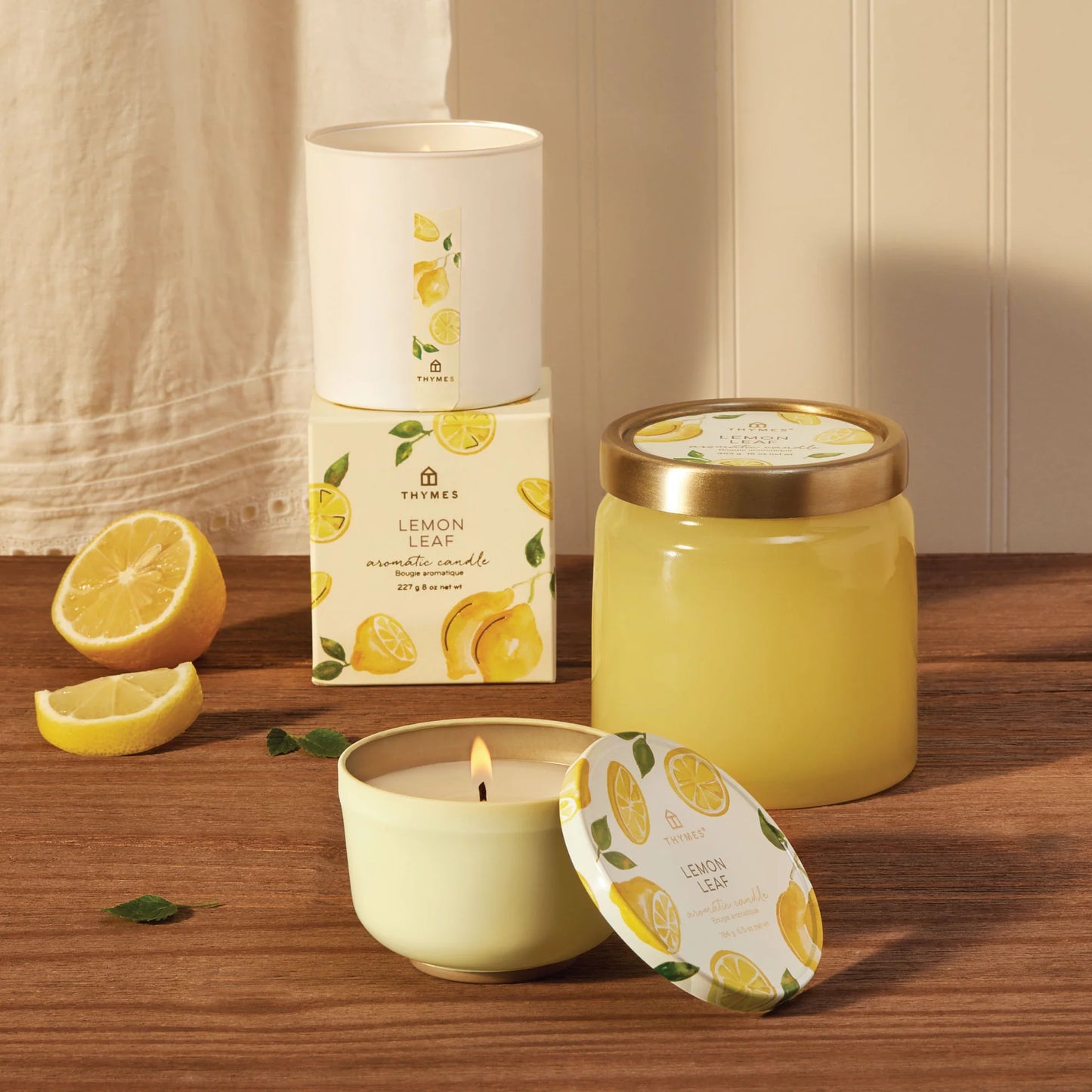Bougie en Métal Lemon Leaf