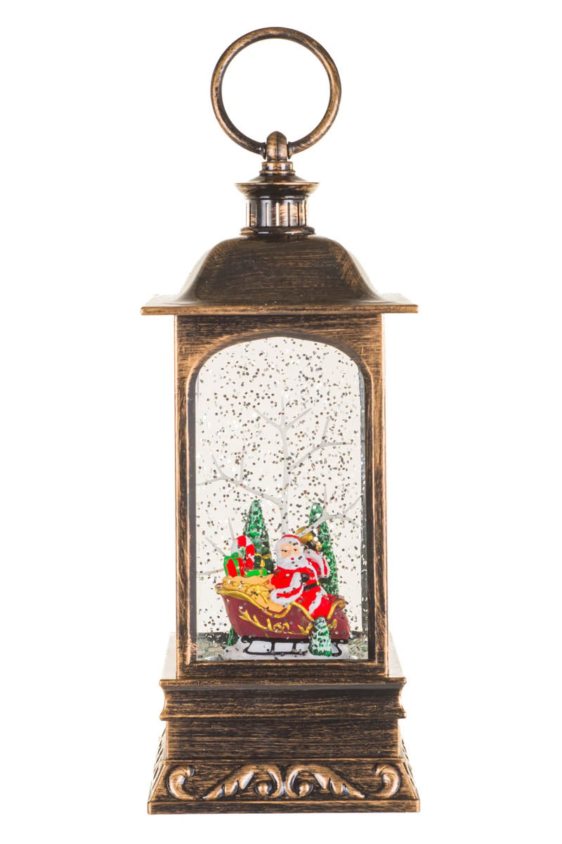 Boule à Neige Bronze avec Traîneau