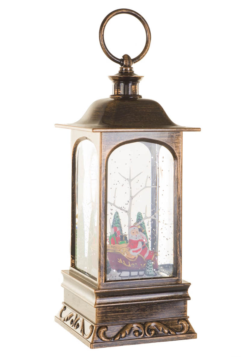 Boule à Neige Bronze avec Traîneau