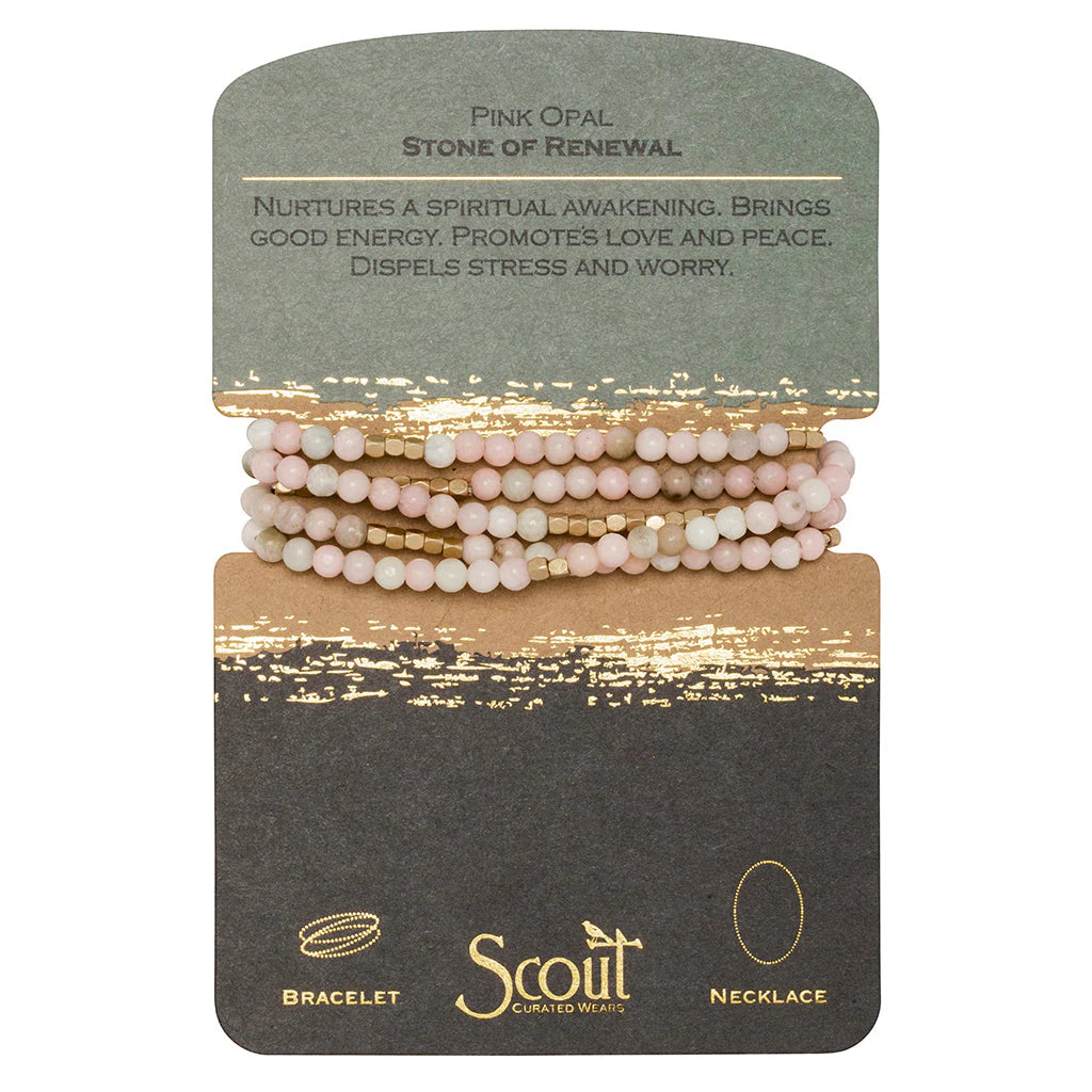 Bracelet Stone Wrap Opale Rose - Pierre du Renouveau
