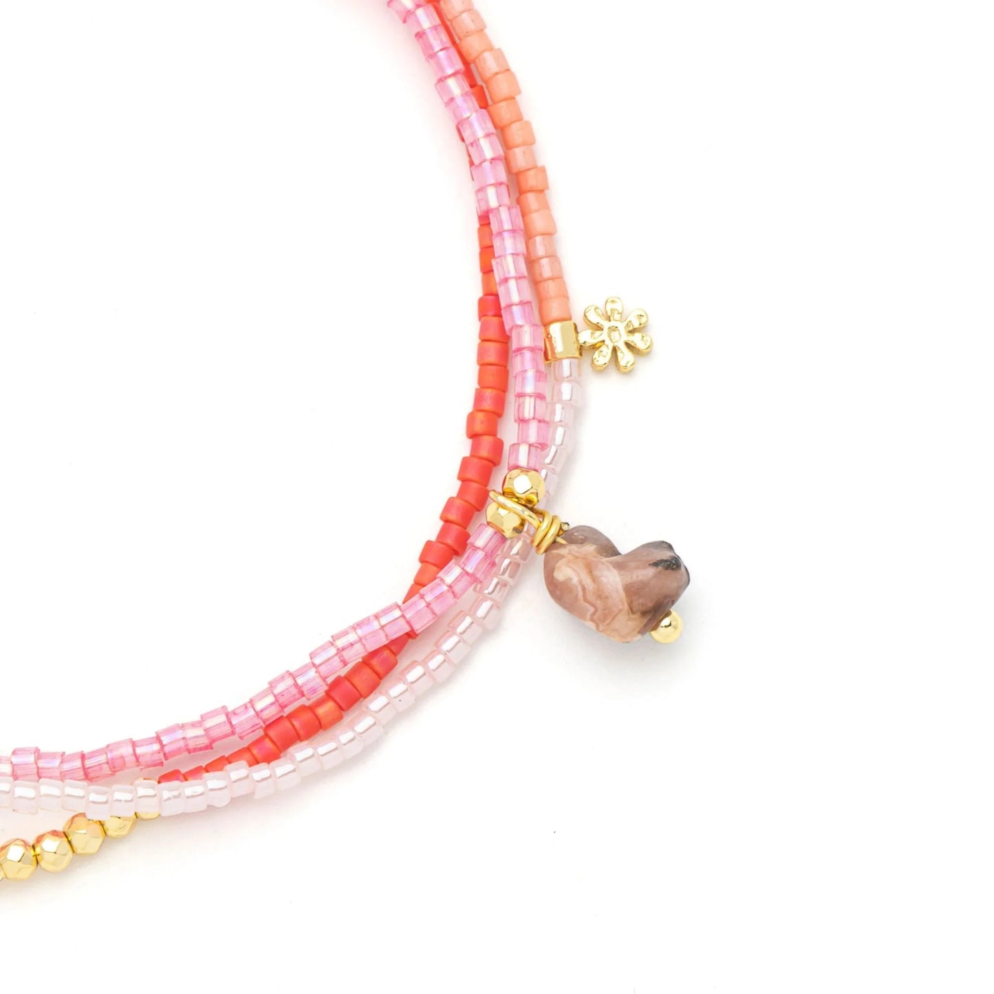 Bracelet/Collier Enroulé - Amour/Rhodocrosite/Or | Scout