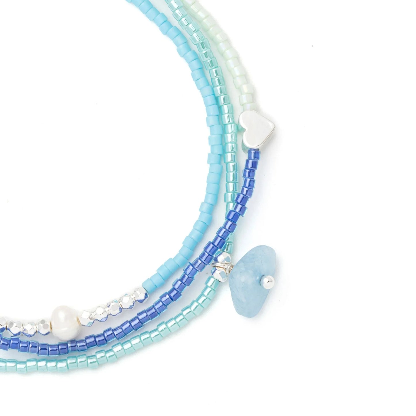 Bracelet/Collier Enroulé - Espoir/Aquamarine/Argent | Scout