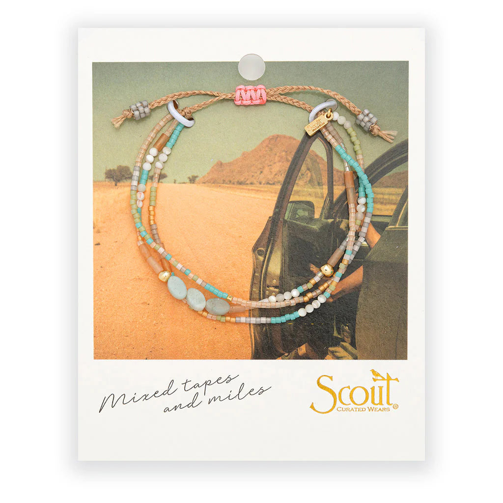 Bracelet Mixte - Courage/Amazonite/Or