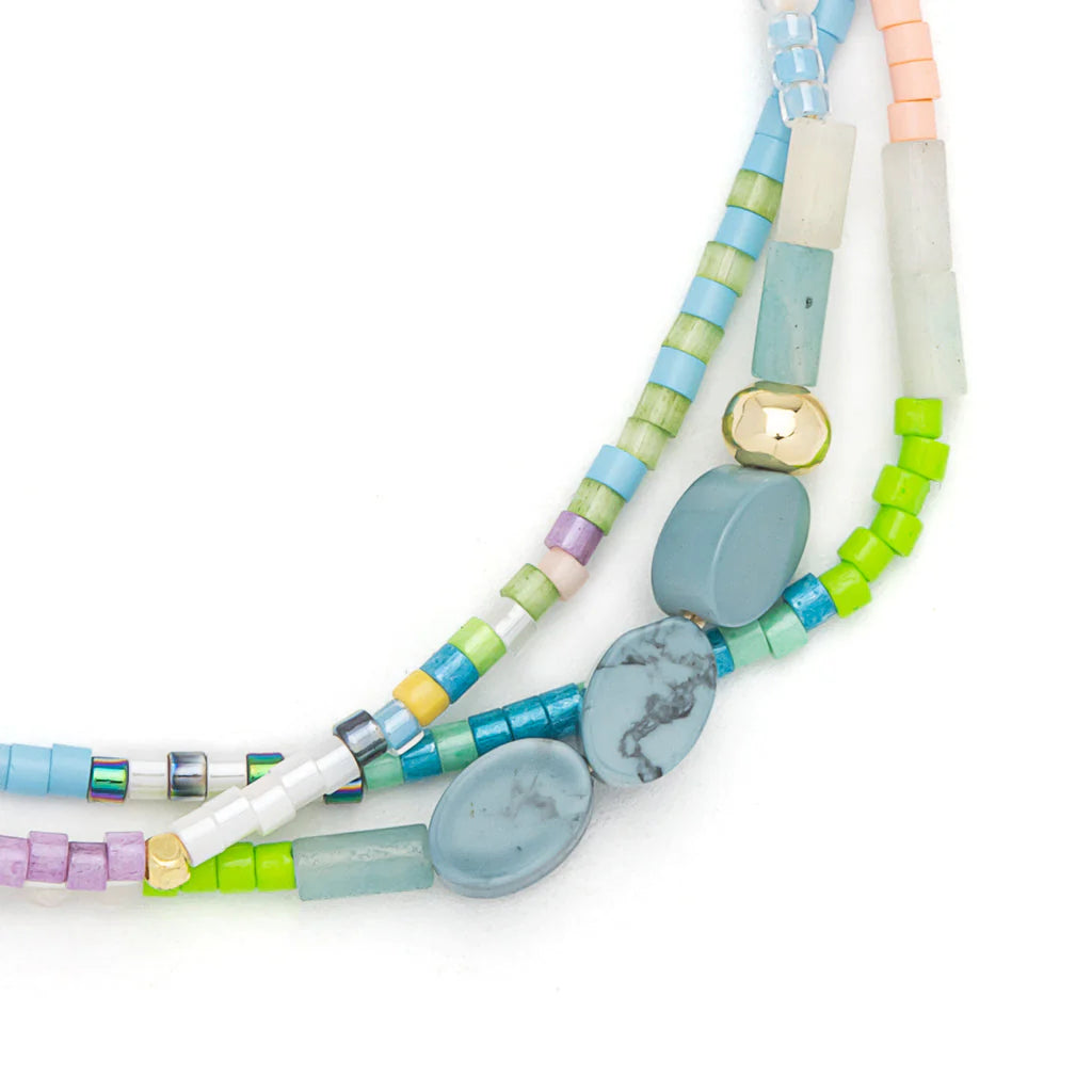 Bracelet Mixtes - Harmonie/Howlite Bleue/Or | Scout
