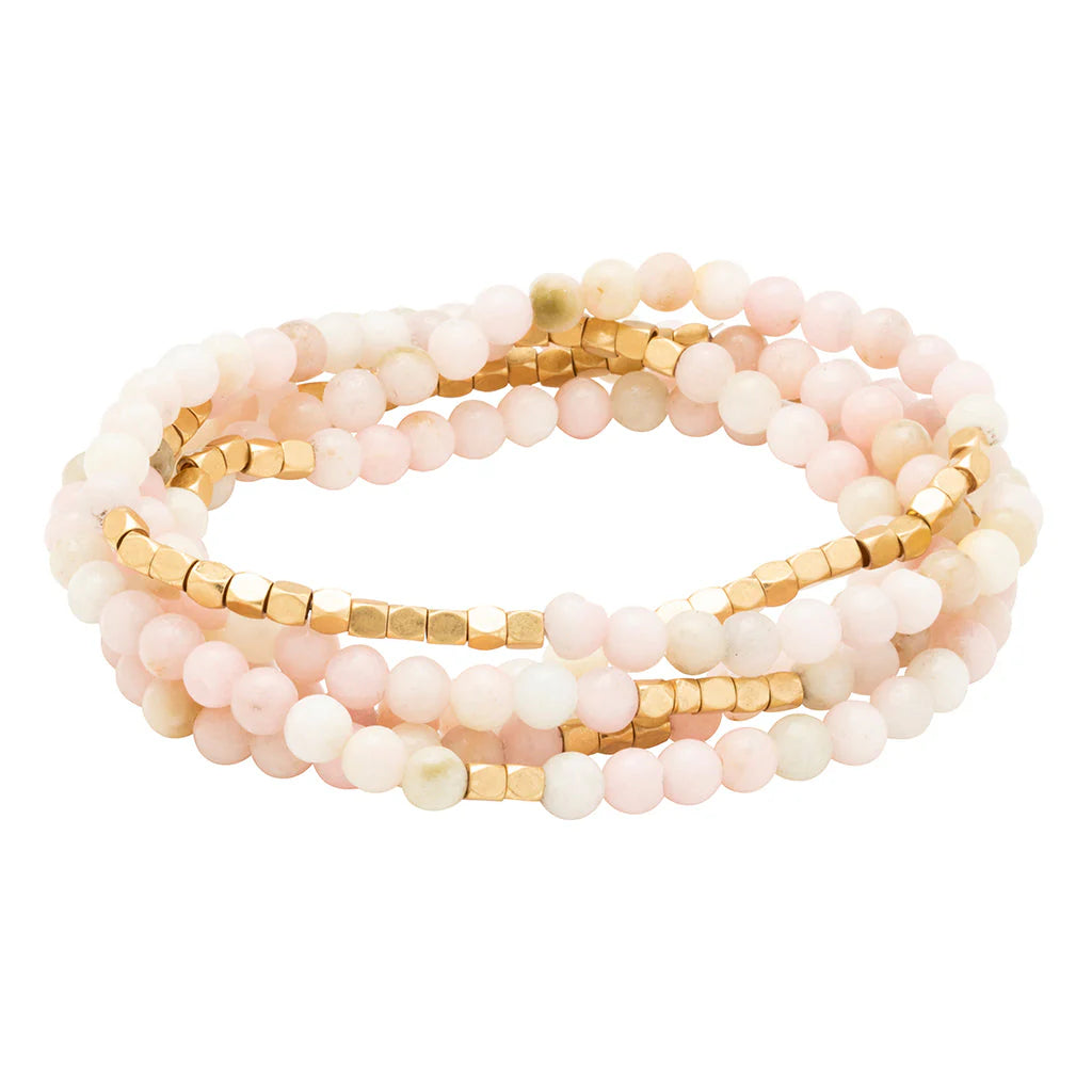 Bracelet Stone Wrap Opale Rose - Pierre du Renouveau