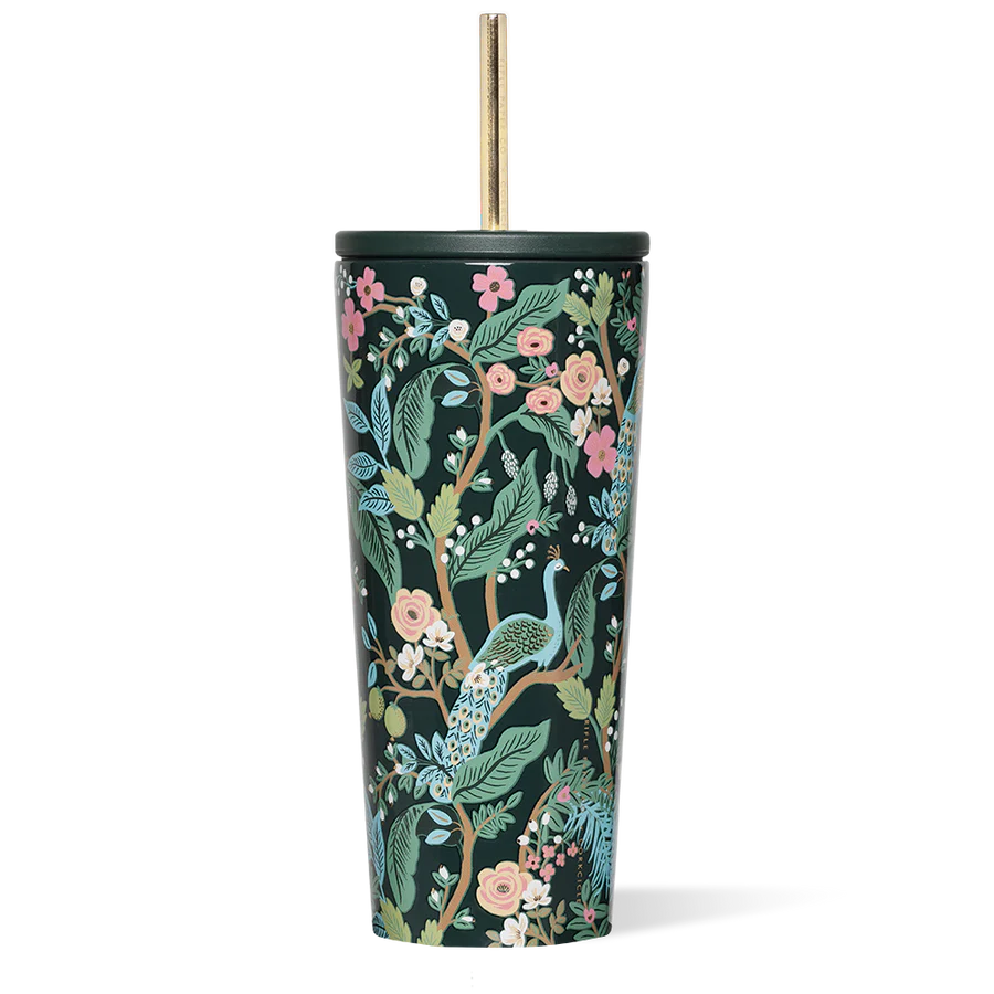 Cold Cup 24 oz Rifle Paper Co. x Corkcicle Bleu Paon – Corkcicle