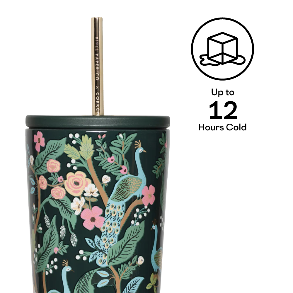 Cold Cup 24 oz Rifle Paper Co. x Corkcicle Bleu Paon – Corkcicle