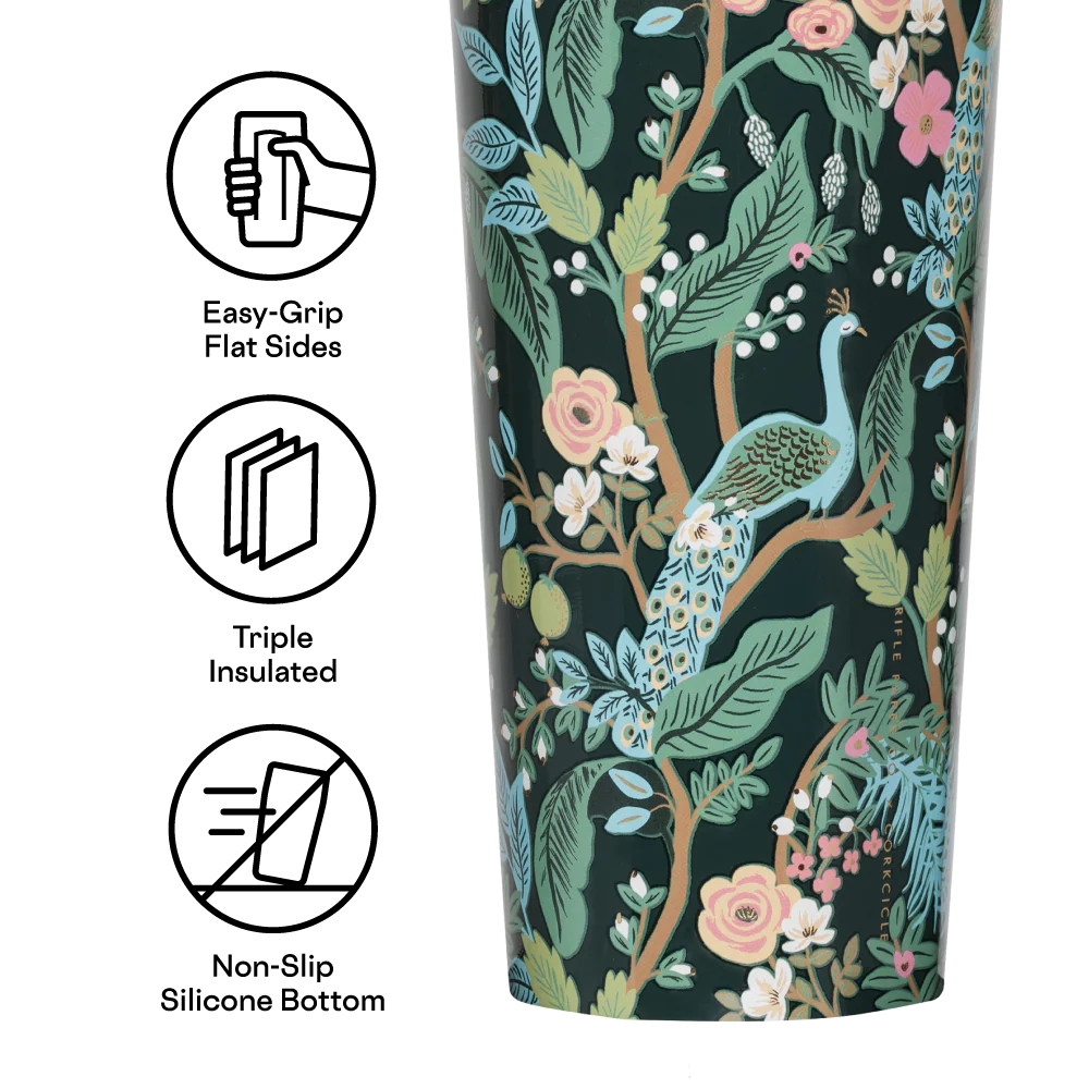 Cold Cup 24 oz Rifle Paper Co. x Corkcicle Bleu Paon – Corkcicle