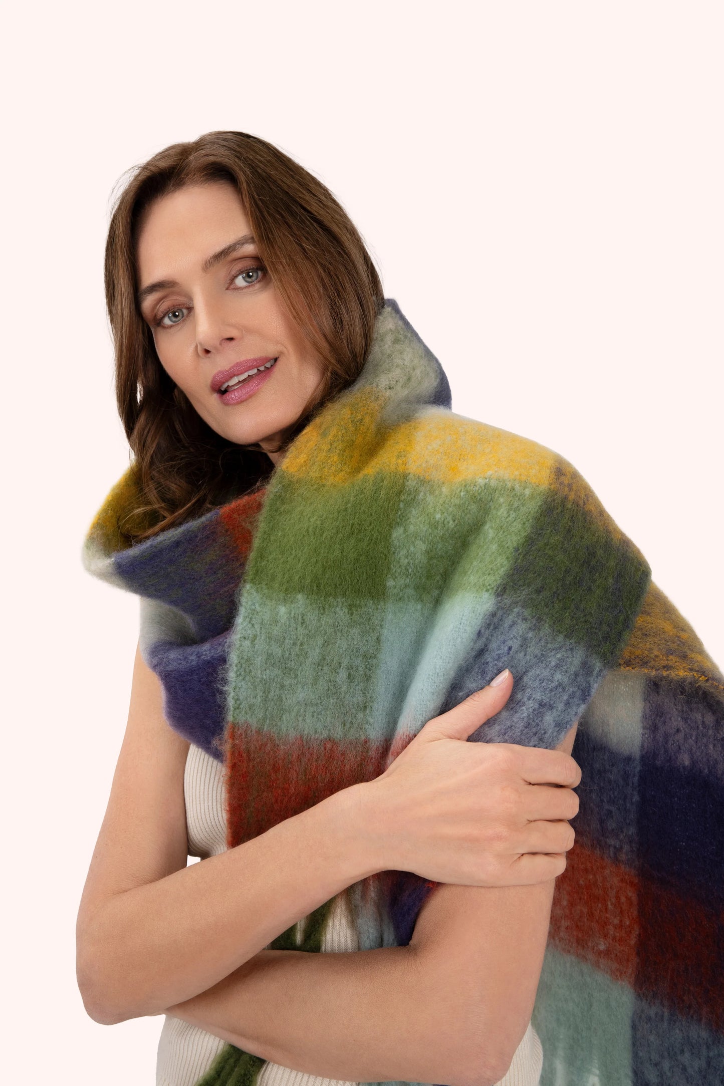 Écharpe Douillette Molly - Mélange Navy