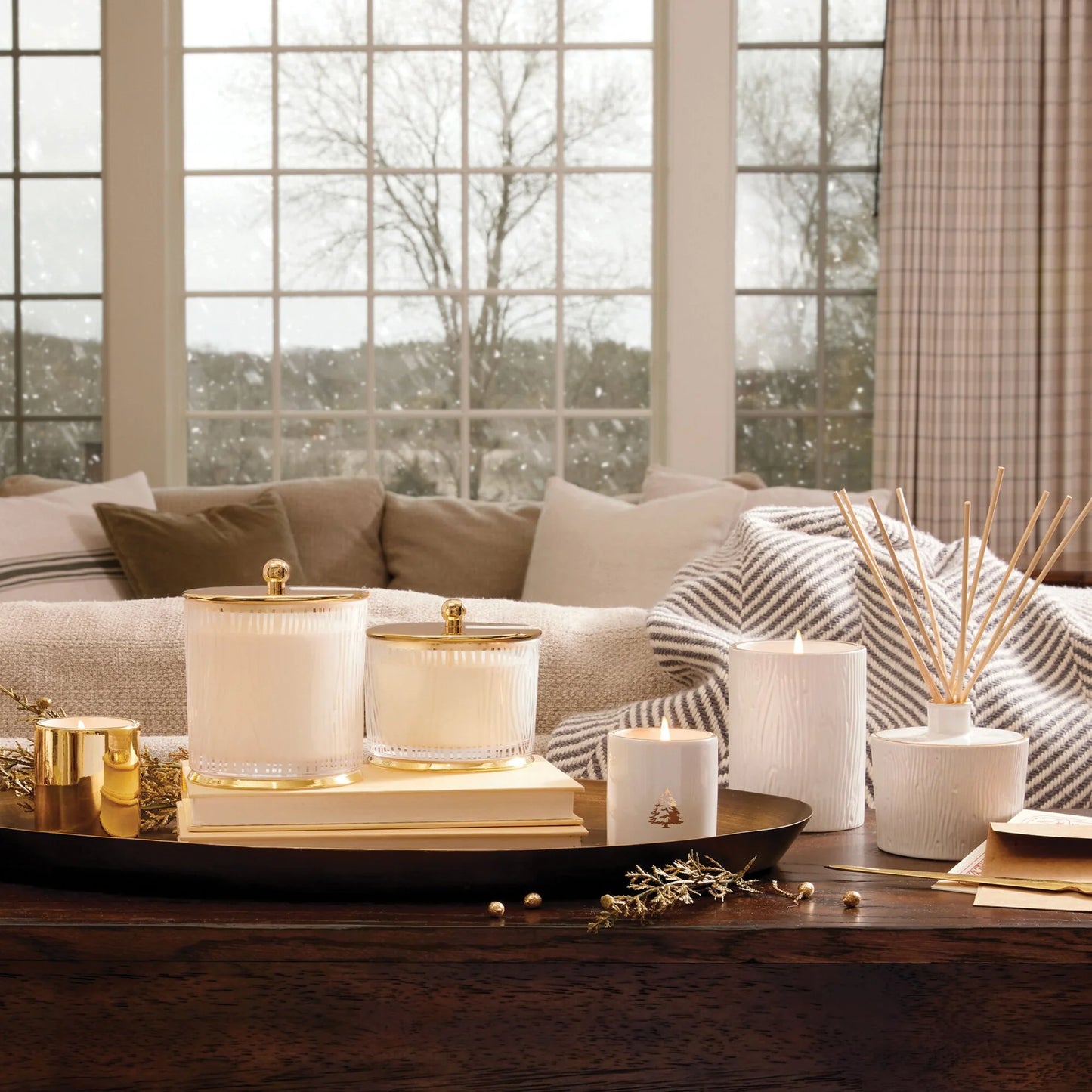 Grande Bougie Givré Frasier Fir