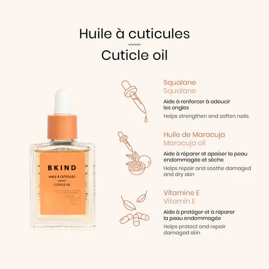 Huile à Cuticules avec Vitamine E et Squalane – BKIND