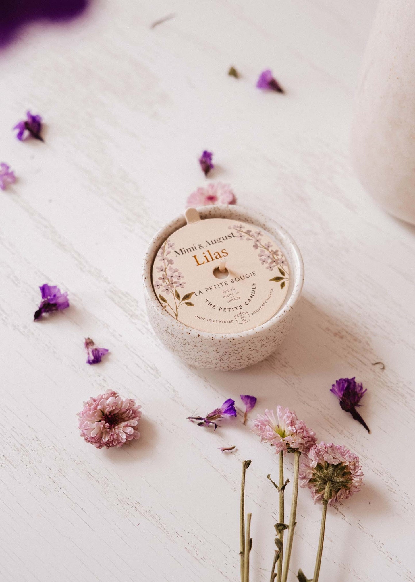 Bougie Réutilisable Lilas - 3 oz