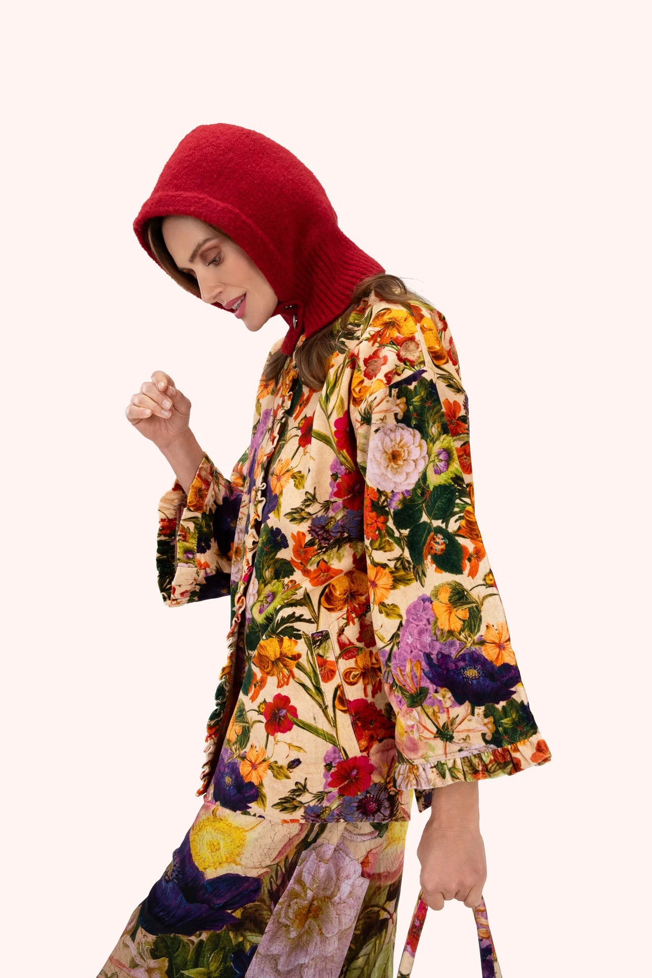 Veste en velours - Cream Posy