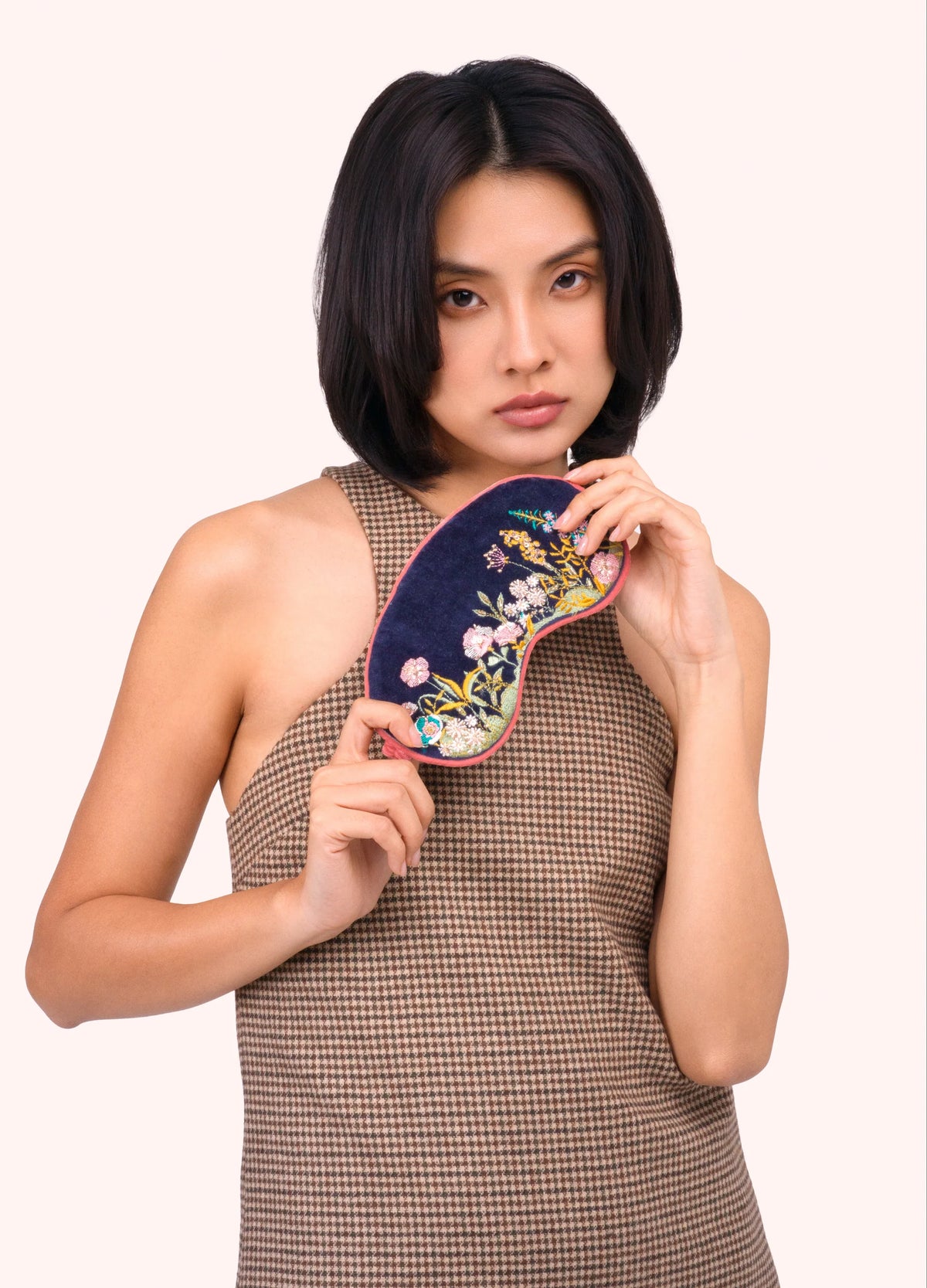 Masque pour les Yeux - Navy Floral Hedgerow