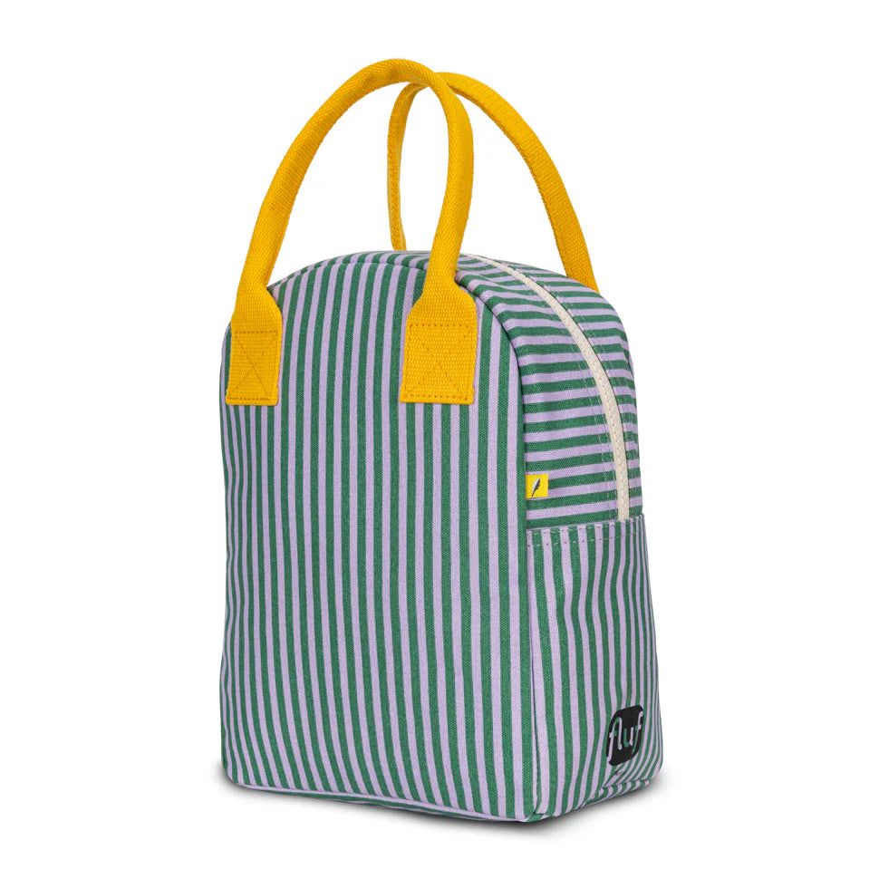 Sac à Lunch Rayures Lavande et Herbe – Fluf