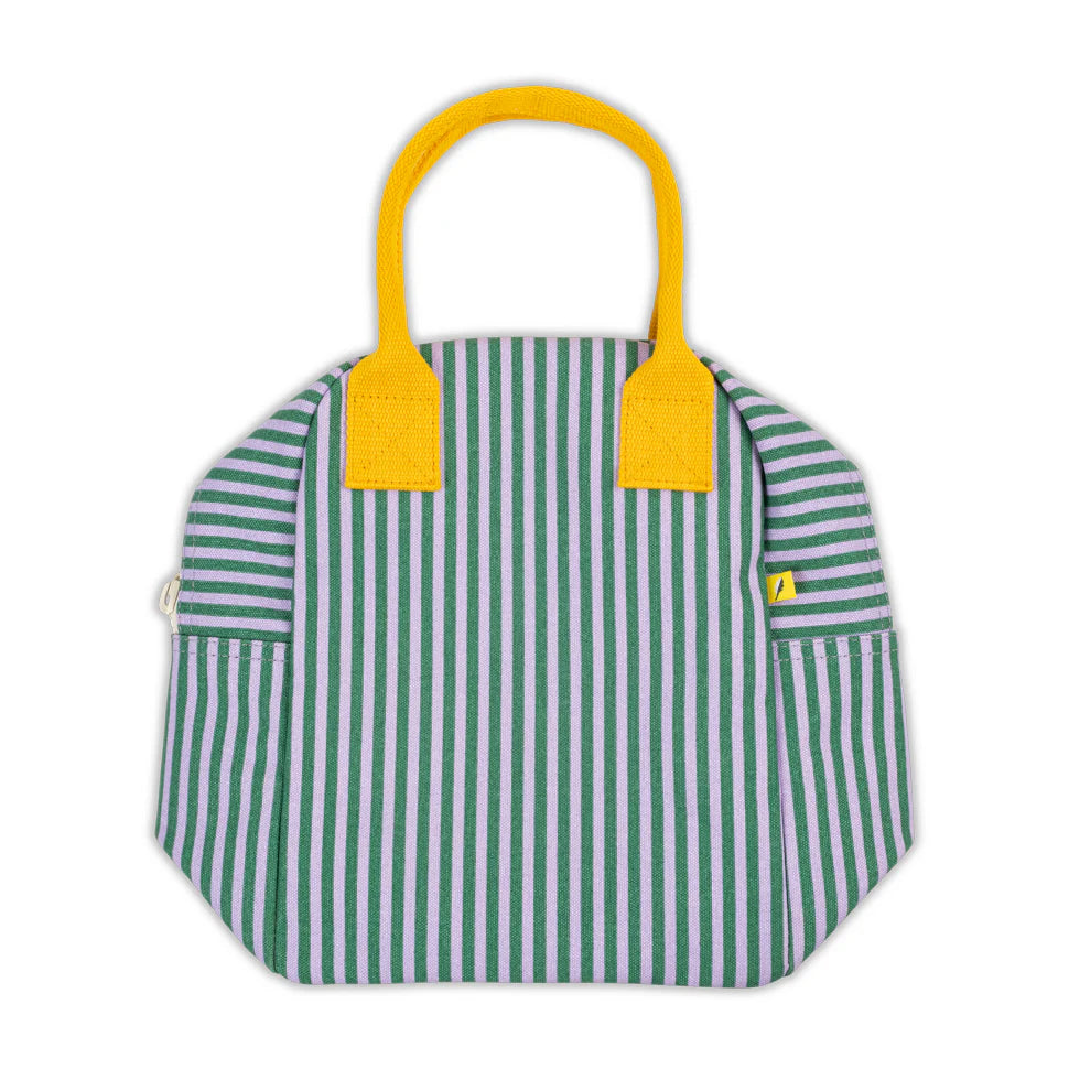 Sac à Lunch Rayures Lavande et Herbe – Fluf