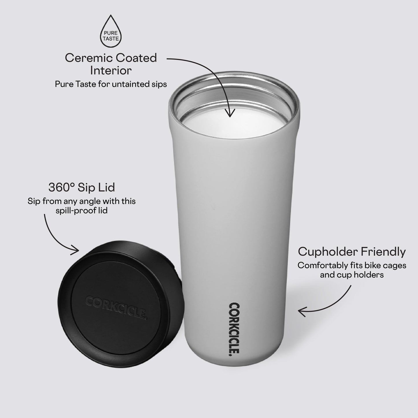 Tasse Commuter 17 oz Galet – Corkcicle