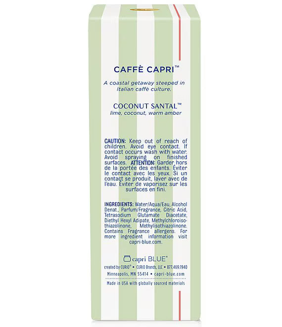 Vaporisateur d'Ambiance Caffè Capri Coconut Santal | Capri Blue