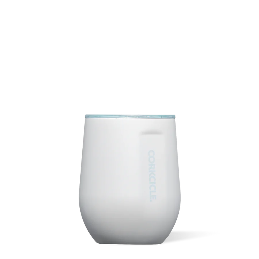 Verre 12 oz Blanc/Bleu Poudre – Corkcicle