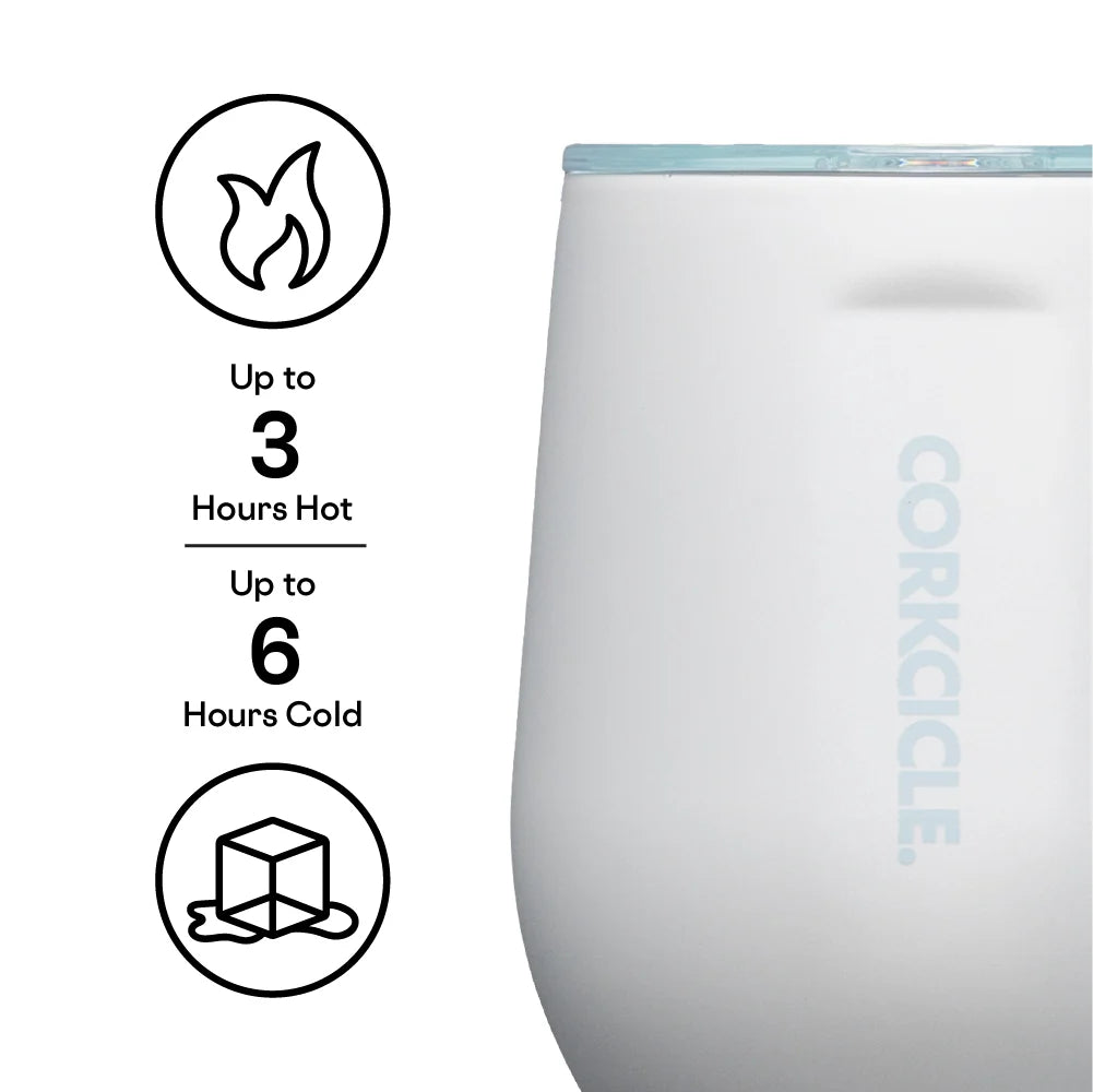 Verre 12 oz Blanc/Bleu Poudre – Corkcicle