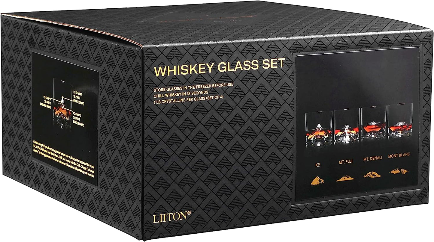 Ensemble de 4 Verres à Whisky The Peaks