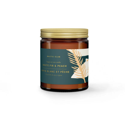 Bougie 8 oz Sapin Blanc + Pêche | Baltic Club