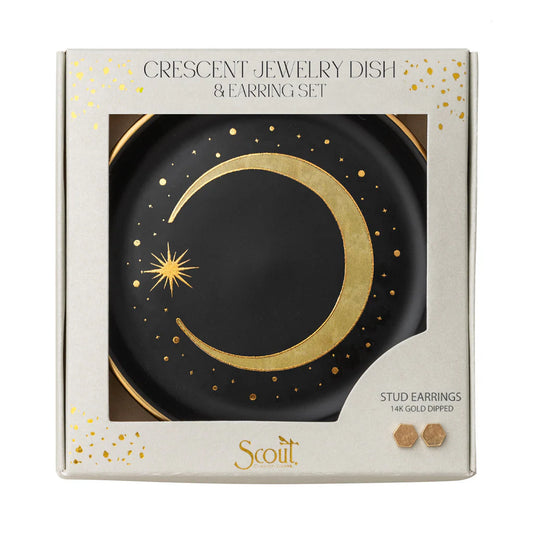 Assiette à Bijoux - Croissant/Noir
