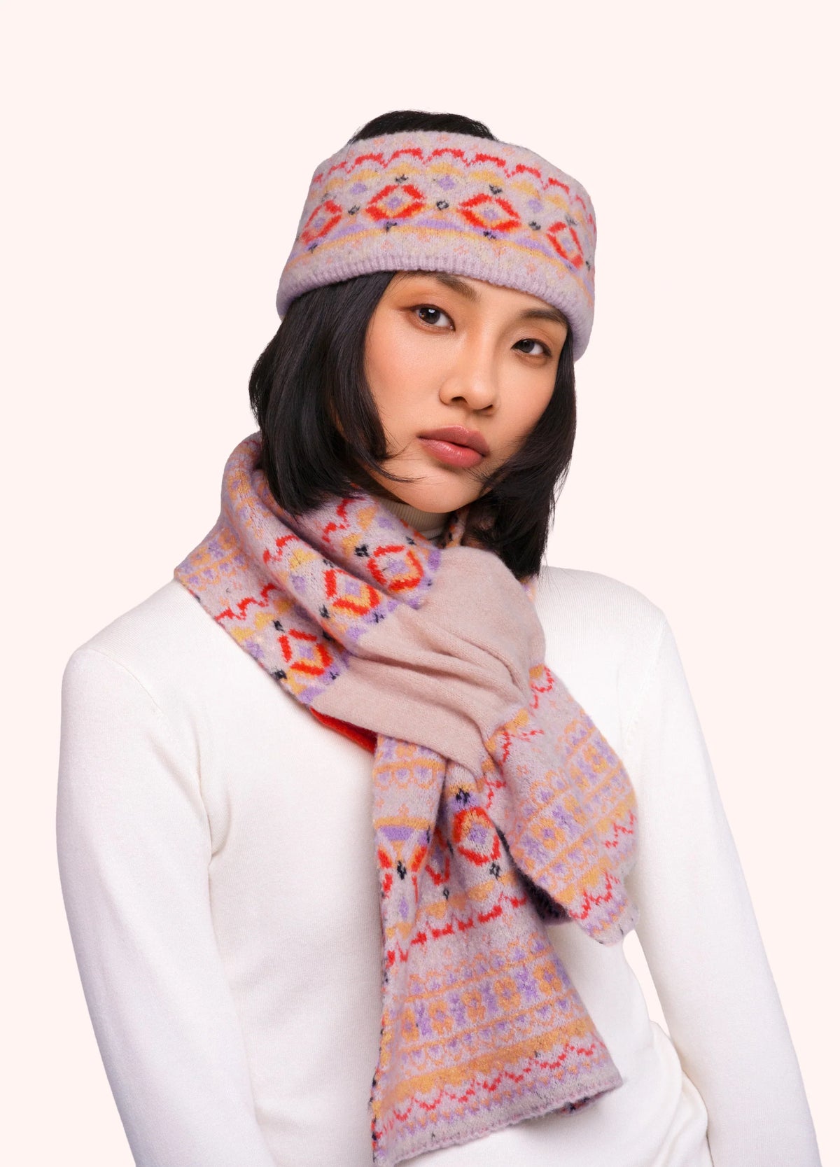 Bandeau Fair Isle - Cream Mix | Powder
