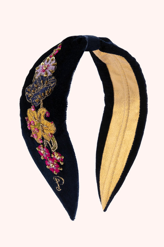Bandeau en Velours - Midnight Posy