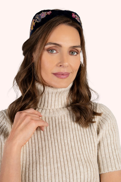 Bandeau en Velours - Midnight Posy