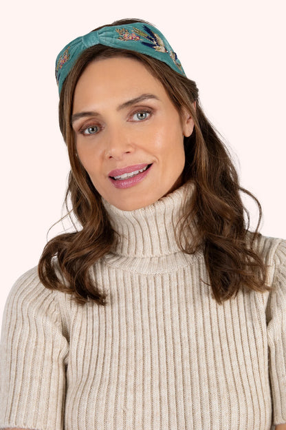 Bandeau en Velours - Hirondelles