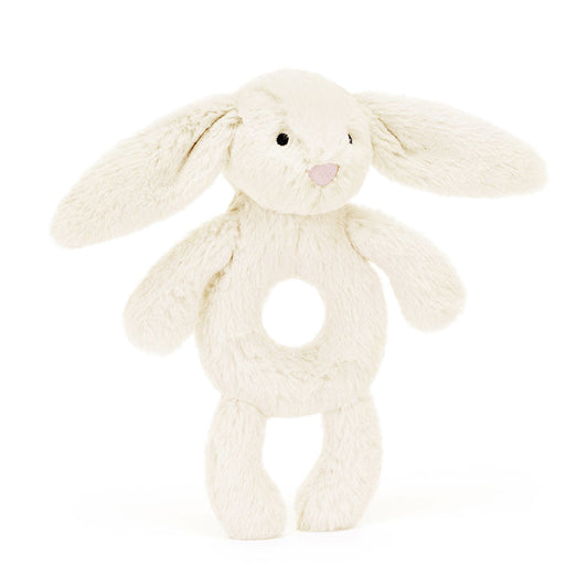 Hochet lapin timide crème