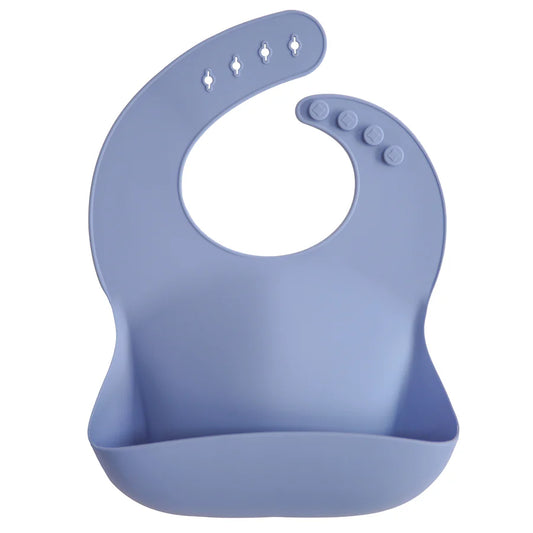 Bavoir en silicone - Bleu Poudre