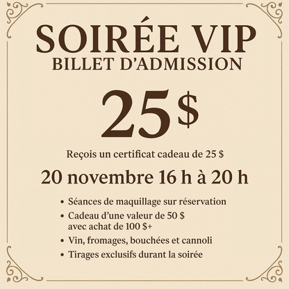 Soirée VIP – Billet d’Admission
