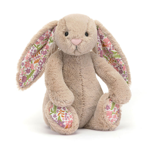 Lapin fleuri beige « Pétale » - Petit