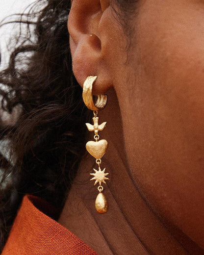 Boucles d'Oreilles Amara - Or | Agapée