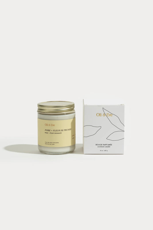Bougie 8 oz Poire + Fleur de Prunier
