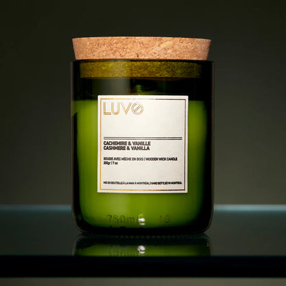 Bougie Mèche en Bois Cachemire & Vanille – Luvo