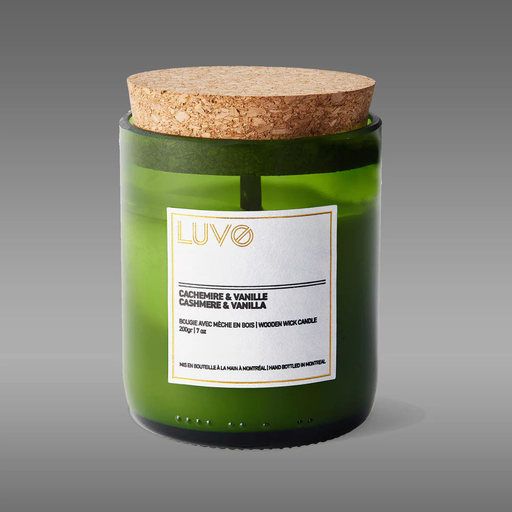 Bougie Mèche en Bois Cachemire & Vanille – Luvo
