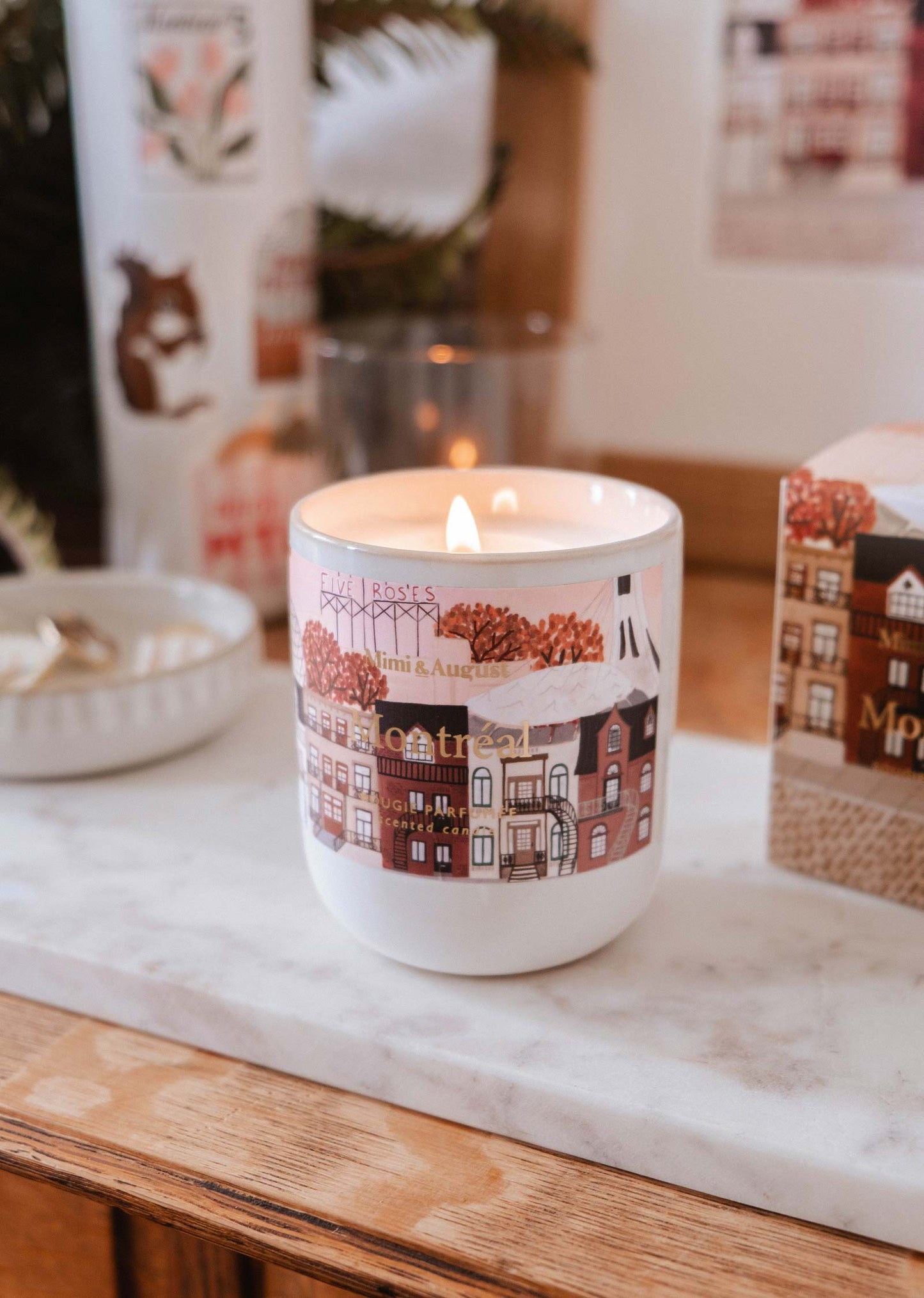 Bougie Réutilisable Montréal - 8 oz | Mimi & August