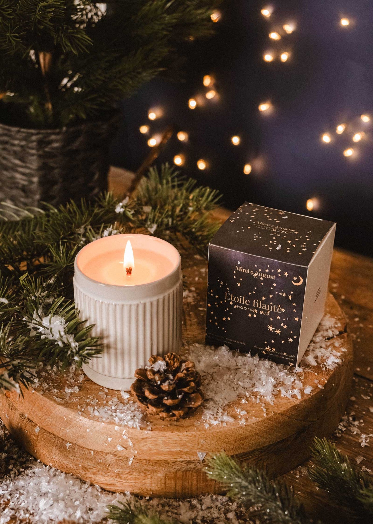 Bougie de Noël Étoile Filante - 8 oz | Mimi & August