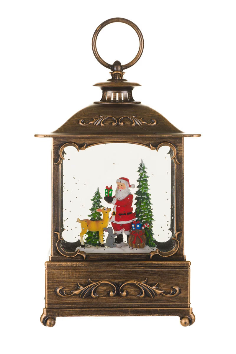 Boule à Neige Bronze avec Père Noël