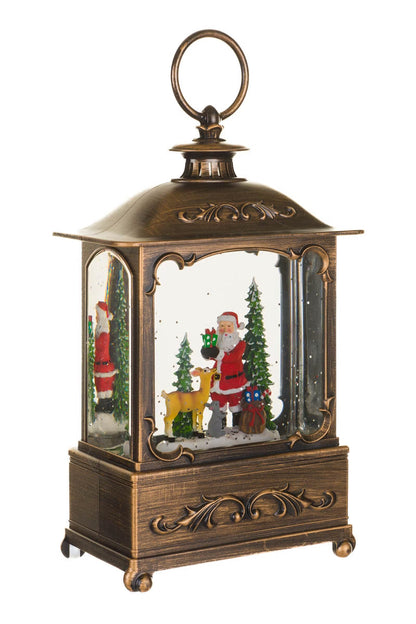 Boule à Neige Bronze avec Père Noël