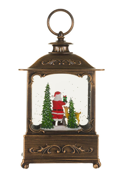 Boule à Neige Bronze avec Père Noël