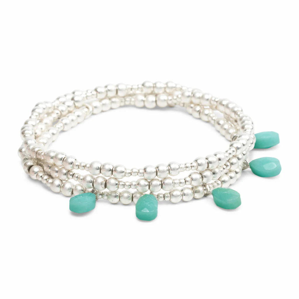 Bracelet Métallique - Intemporel/Turquoise/Argent