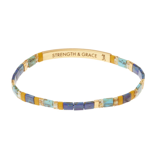 Bracelet Miyuki Good Karma Force et Grâce - Indigo/Or